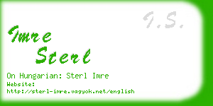 imre sterl business card